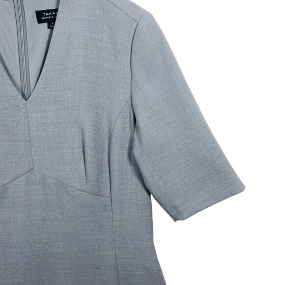 TAHARI Sheath light grey Pencil Dress SZ 8 - Picture 11 of 16